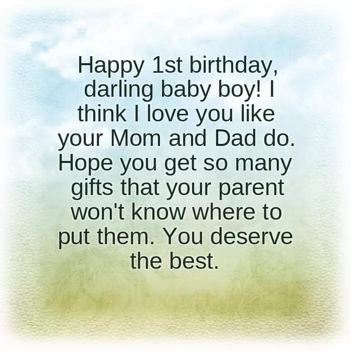 Birthday Wishes For 1 Year Child