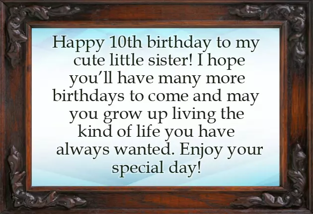 Niece 10Th Birthday Wishes Niece 10Th Birthday Wishes