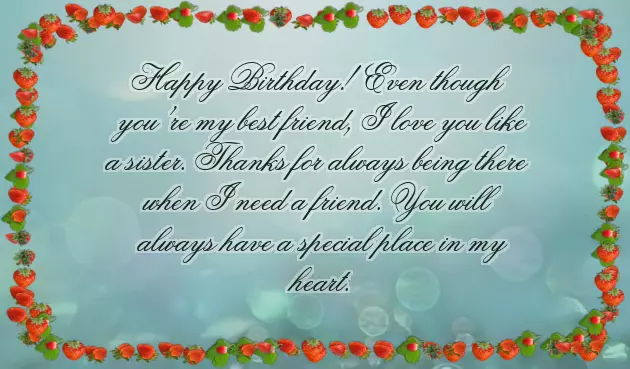 Birthday Quotes For Best Friend Like Sister