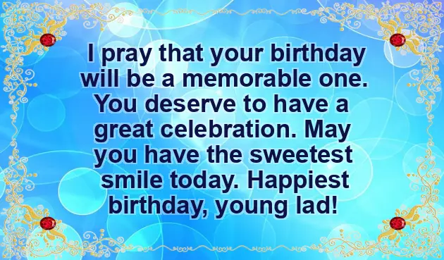 Happy Birthday Wishes To Young Man