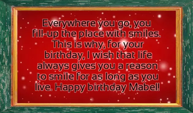 Happy Birthday Mabel