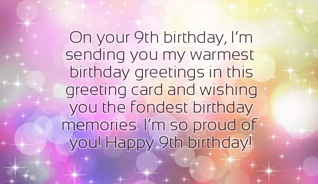 9 Years Old Girl Birthday Wishes 9 Years Old Girl Birthday Wishes