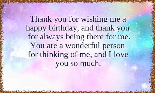 Birthday Thanks Words Birthday Thanks Words