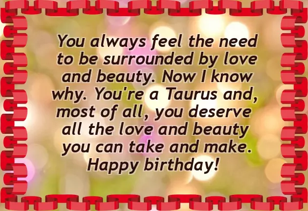 Birthday Wishes For Taurus Female
