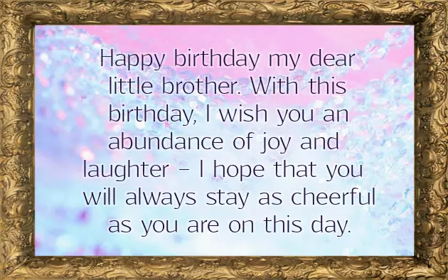 Birthday For Little Brother