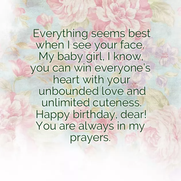 Happy Birthday Wishes For Little Baby Girl