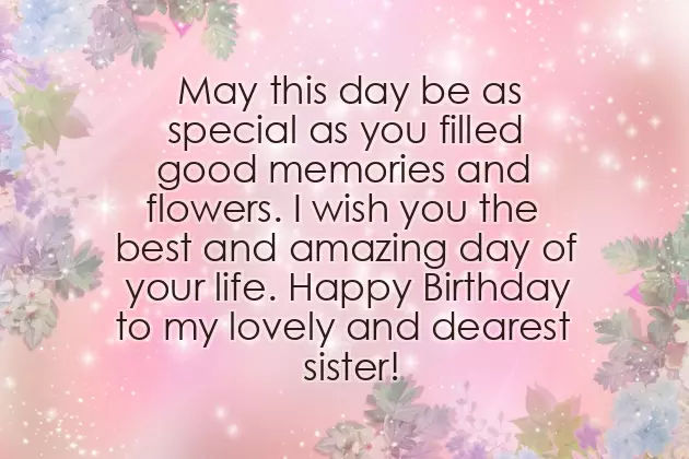 Birthday Wishes Cute Sister Birthday Wishes Cute Sister