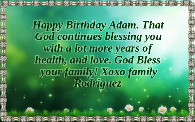 Happy Birthday To Adam Happy Birthday To Adam