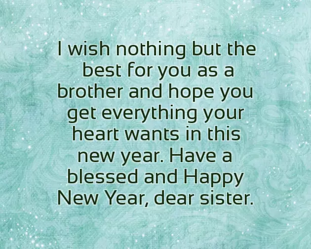 New Year Message To Sister