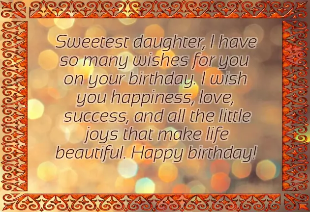 Free Birthday Wishes Daughter