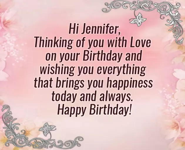 Happy Birthday To You Jennifer