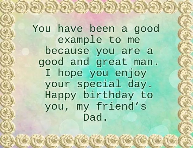Birthday Wishes To Friends Father