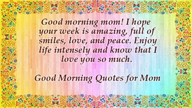 Morning Message For Mom