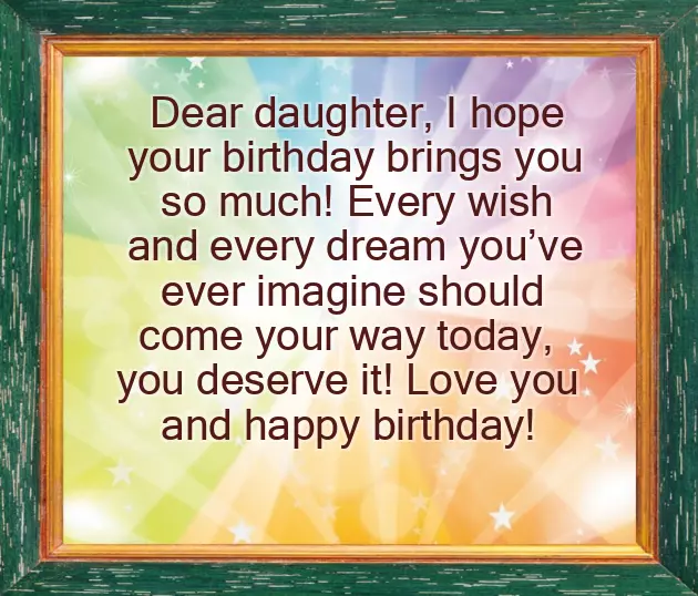 Birthday Msg For Daughter