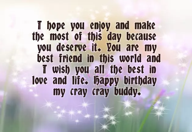 Happy Birthday Wishes To Crazy Friend