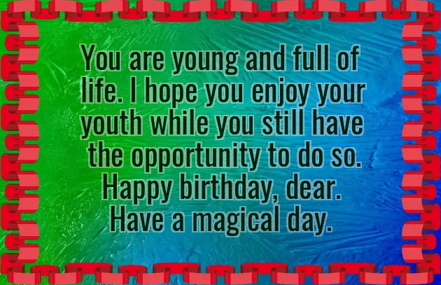 First Teenage Birthday Wishes