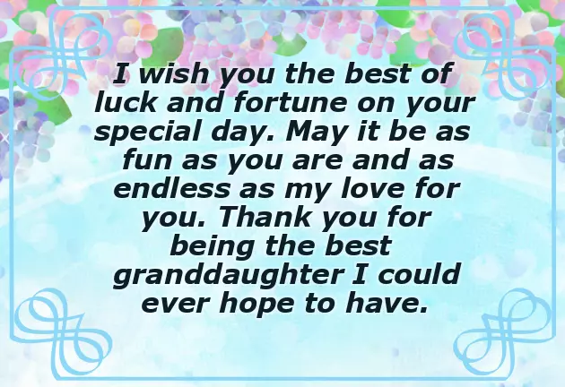 Happy Birthday To The Best Granddaughter Ever