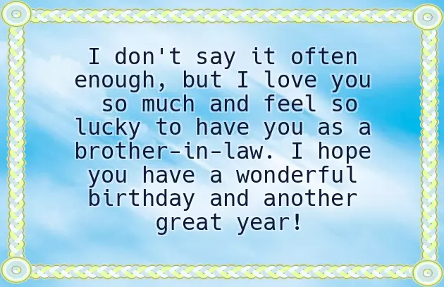 Birthday Wishes To Younger Brother In Law