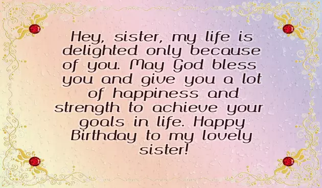 Married Sister Birthday Wishes