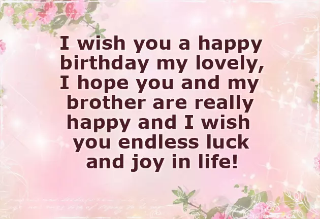 Birthday Wishes To Husband Sister Birthday Wishes To Husband Sister