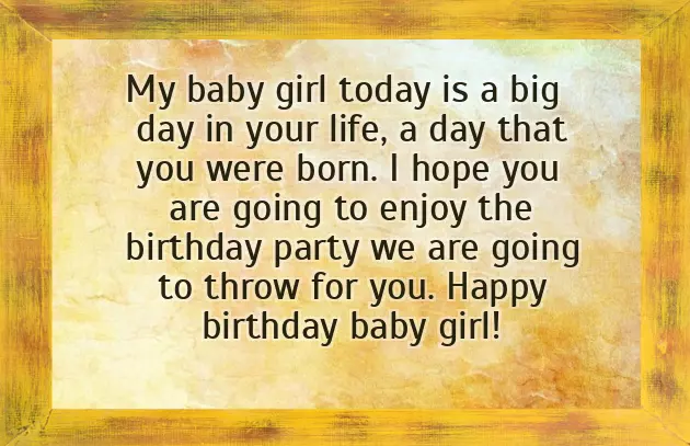 Short Birthday Wishes For Baby Girl Short Birthday Wishes For Baby Girl
