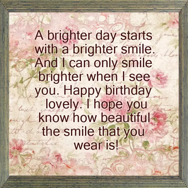 Happy Birthday To Sweet Lady