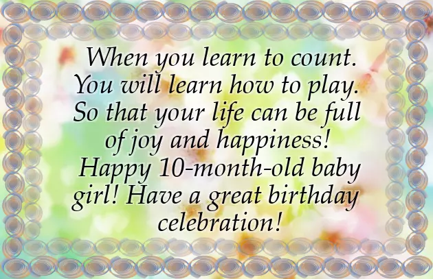 10 Month Birthday Wishes For Baby Girl 10 Month Birthday Wishes For Baby Girl