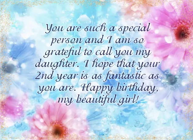 Birthday Wishes To 2 Year Old Daughter