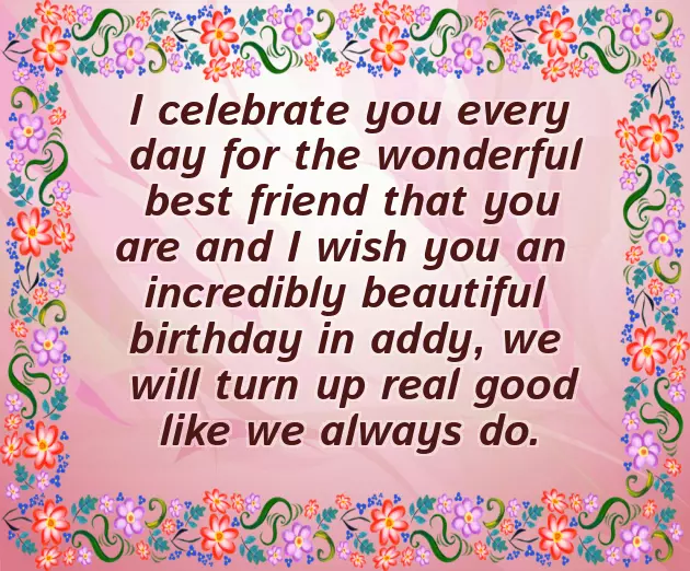 Advance Birthday Wish For Best Friend