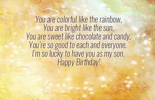 Happy Birthday To A Dear Son