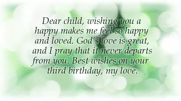 Birthday Wishes For Boy 3 Years Old