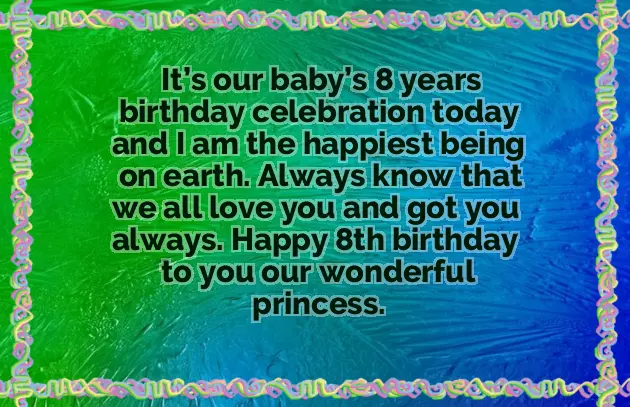 Birthday Wishes For 8 Year Old Son