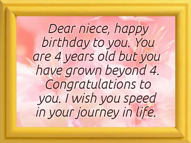 4Th Birthday Wishes For Niece 4Th Birthday Wishes For Niece