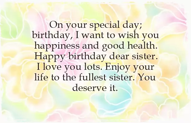 Best Wishes For Elder Sister Birthday