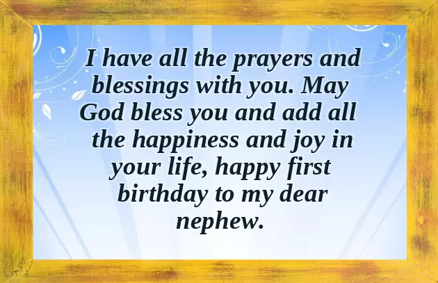 Religious Birthday Wishes For 1 Year Old Boy