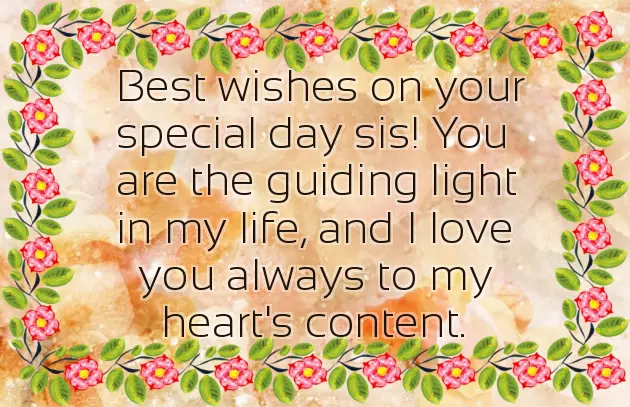 Best Big Sister Birthday Wishes