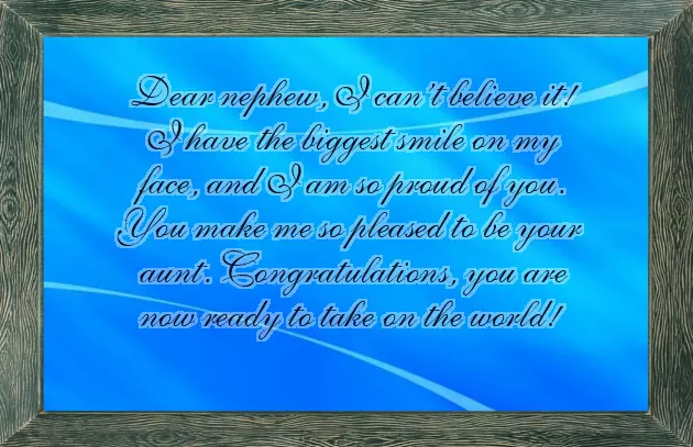 College Graduation Wishes For Nephew