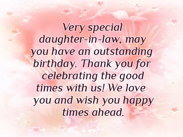 30Th Birthday Wishes For Daughter In Law