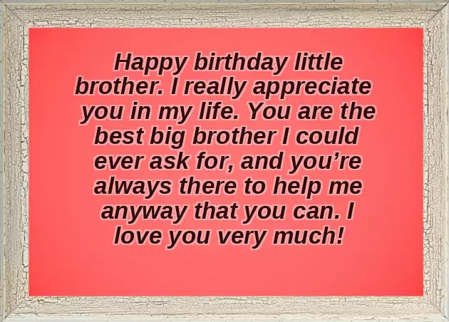 Younger Brother Birthday Younger Brother Birthday