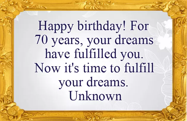 70Th Birthday Messages 70Th Birthday Messages