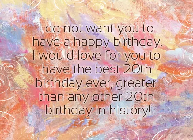 Happy Birthday 20 Years Happy Birthday 20 Years