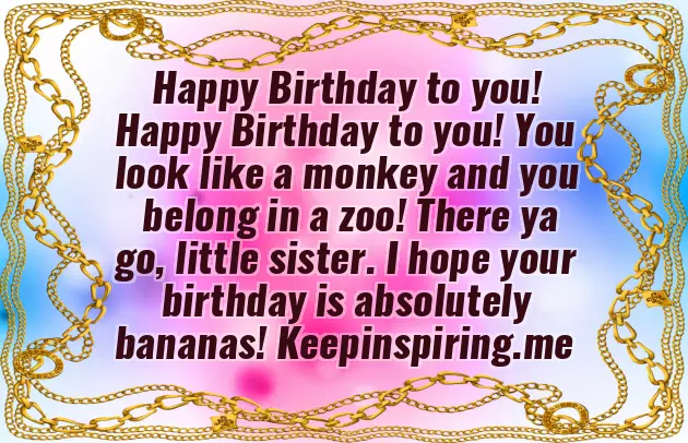 Happy Birthday Crazy Sister