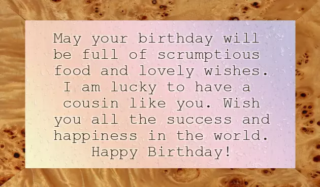 Cousin Sister Birthday