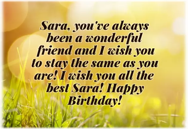 Sara Happy Birthday
