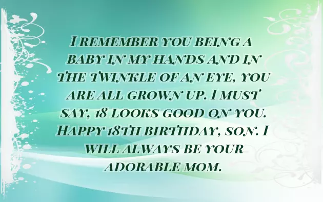 18Th Birthday Wishes To Son 18Th Birthday Wishes To Son