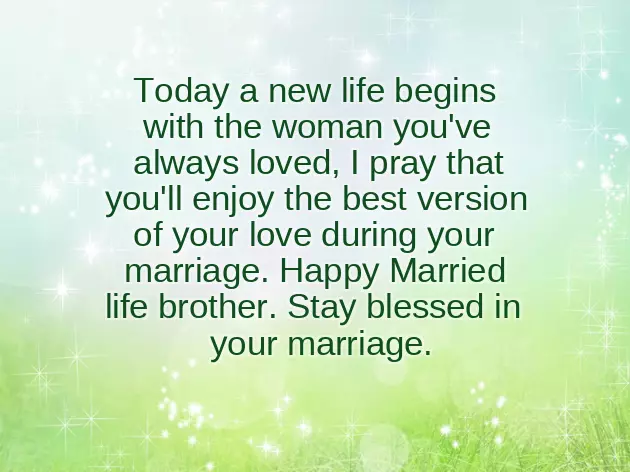 Wedding Greetings For Brother