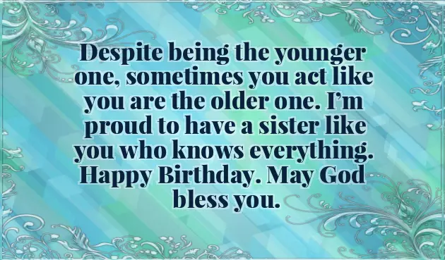 Birthday Wishes For Irritating Sister