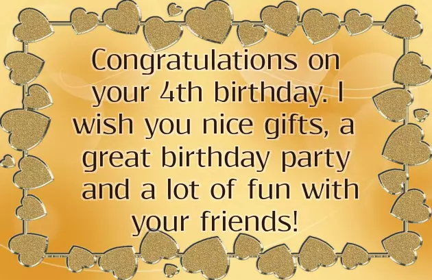 Happy Birthday 4 Years Old Happy Birthday 4 Years Old