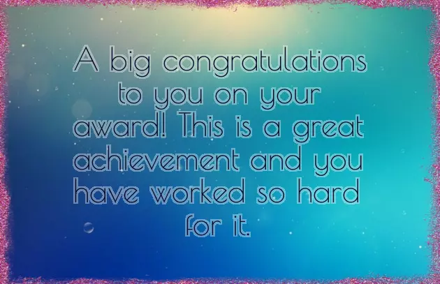 Congratulations Message On Award Congratulations Message On Award