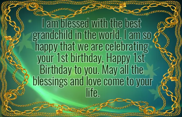 First Birthday Wish For Grandson First Birthday Wish For Grandson